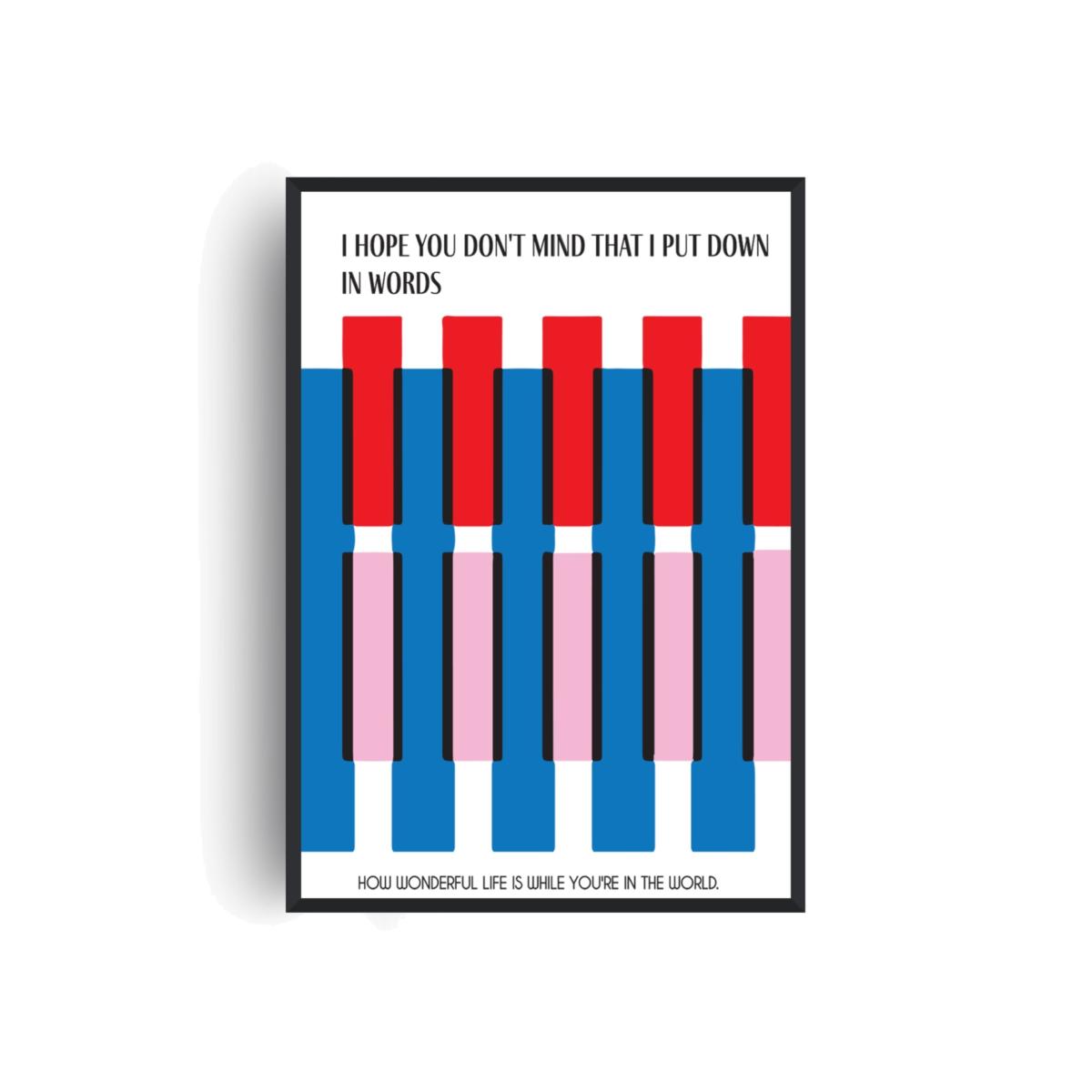 Your Song Retro Music Song Lyric Christmas Gift Art Print A3 | A3 | 297 X 420Mm | Fanclub – image 1