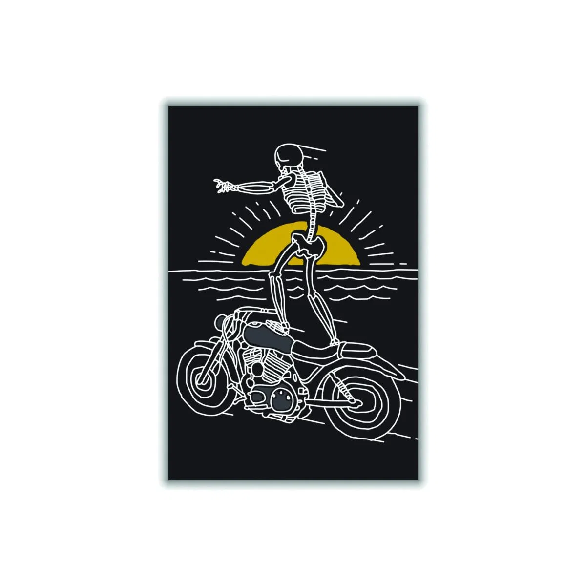 White Freedom Rider Large Stanley Print House – image 1