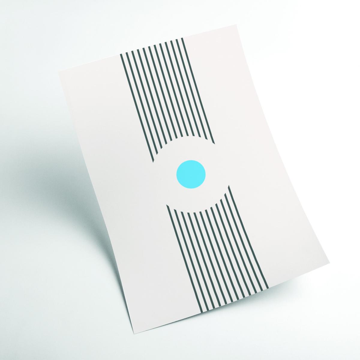 Blue Boho Lines Series #1 A3 297 X 420Mm Stanley Print House – image 2