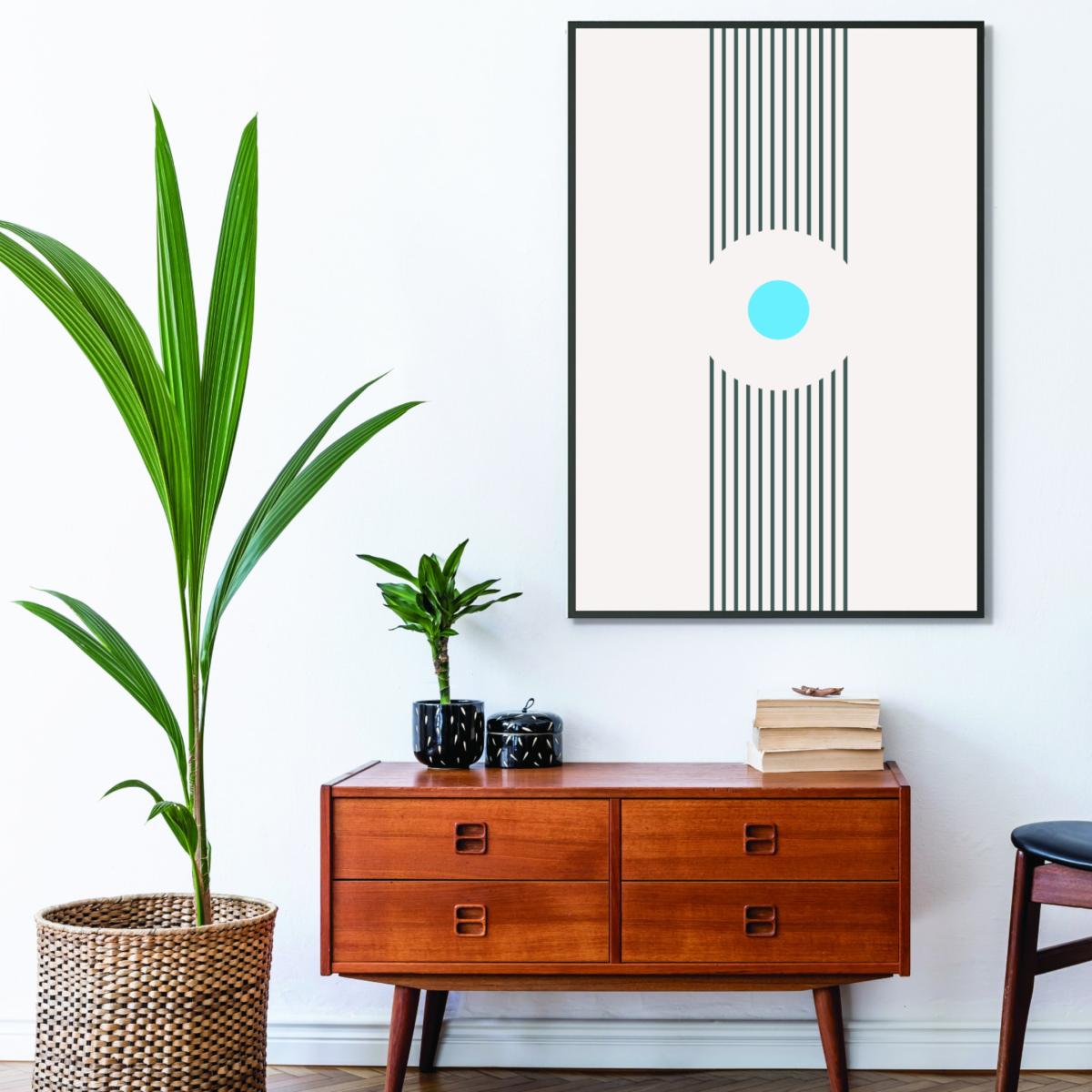 Blue Boho Lines Series #1 A3 297 X 420Mm Stanley Print House – image 3