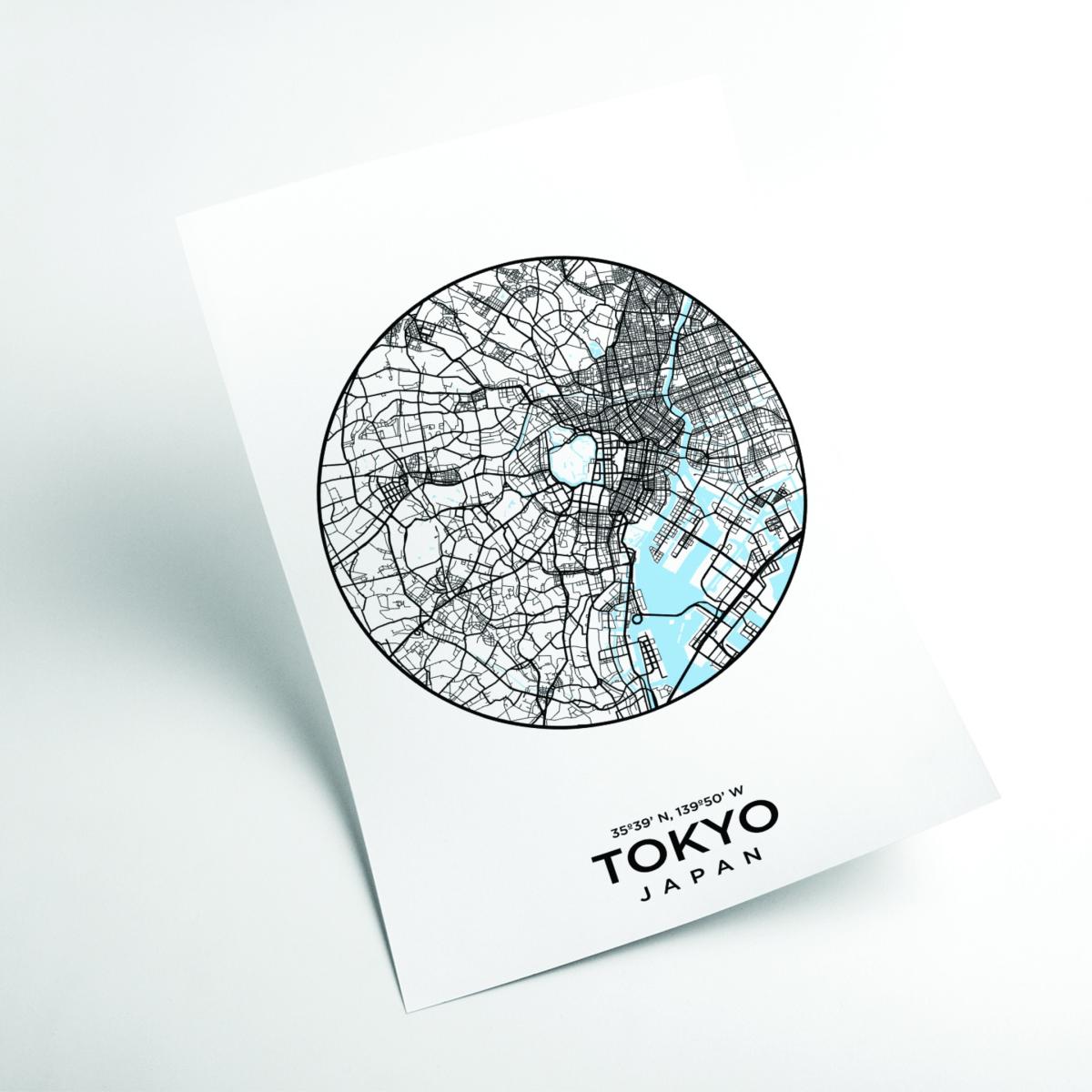 Black Map Of Tokyo Small Stanley Print House – image 2