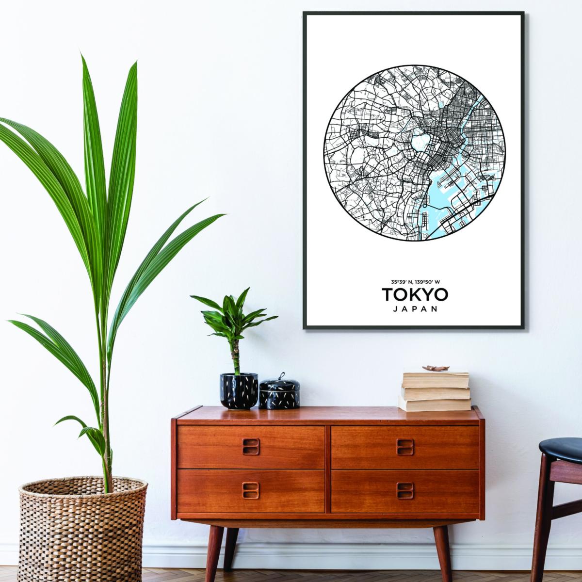 Black Map Of Tokyo Small Stanley Print House – image 3