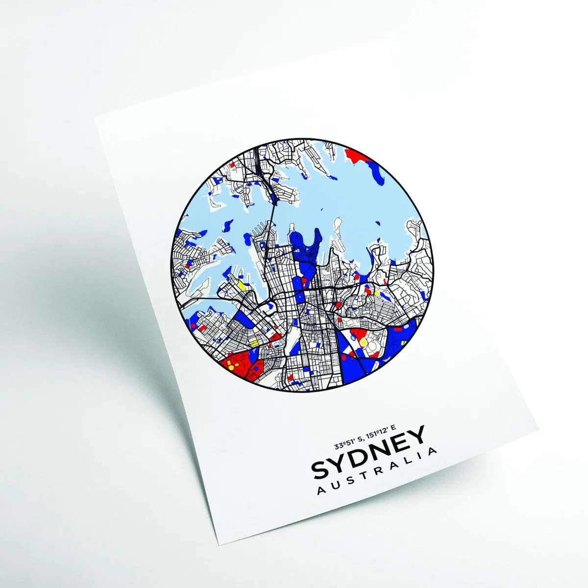 Blue Map Of Sydney Australia Small Stanley Print House – image 2