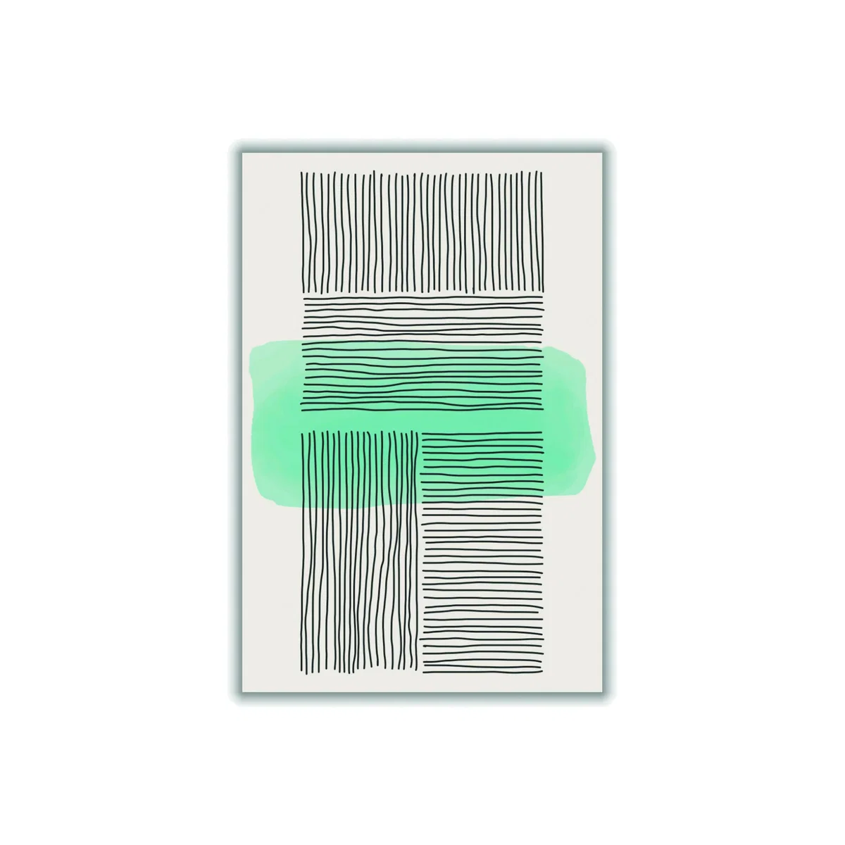 Green Minimalism #2 A2 420 X 594Mm Stanley Print House – image 1