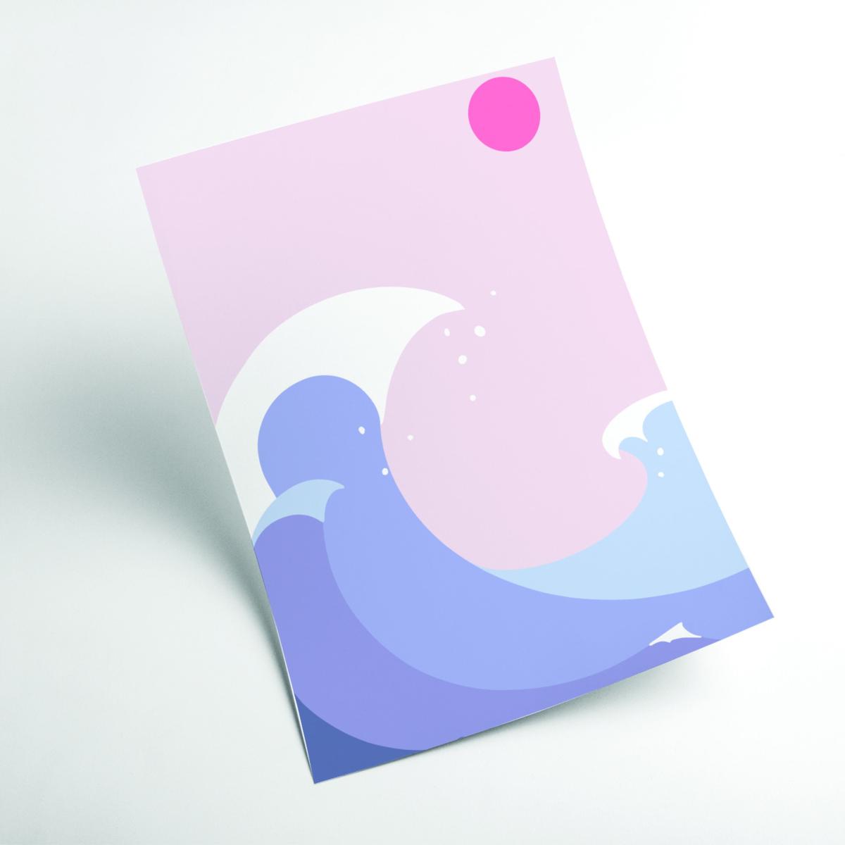 Pink / Purple Ocean Waves #3 Large Stanley Print House – image 2