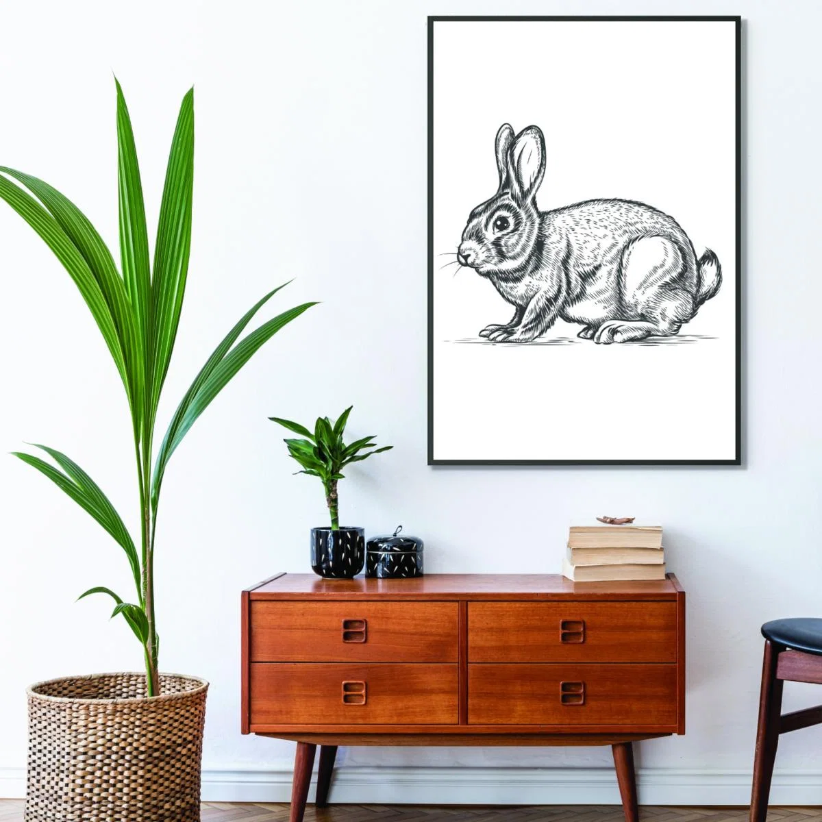 Grey Watch Out For The Bunny A3 297 X 420Mm Stanley Print House – image 3