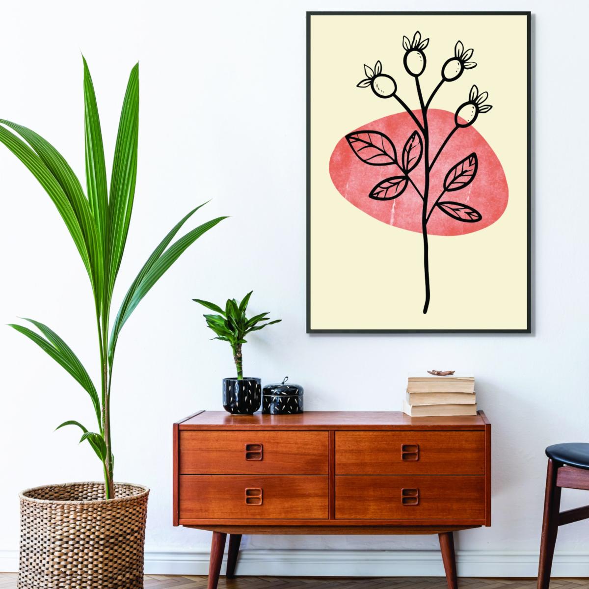 Rose Gold Minimal Flower Expression #1 A3 297 X 420Mm Stanley Print House – image 3
