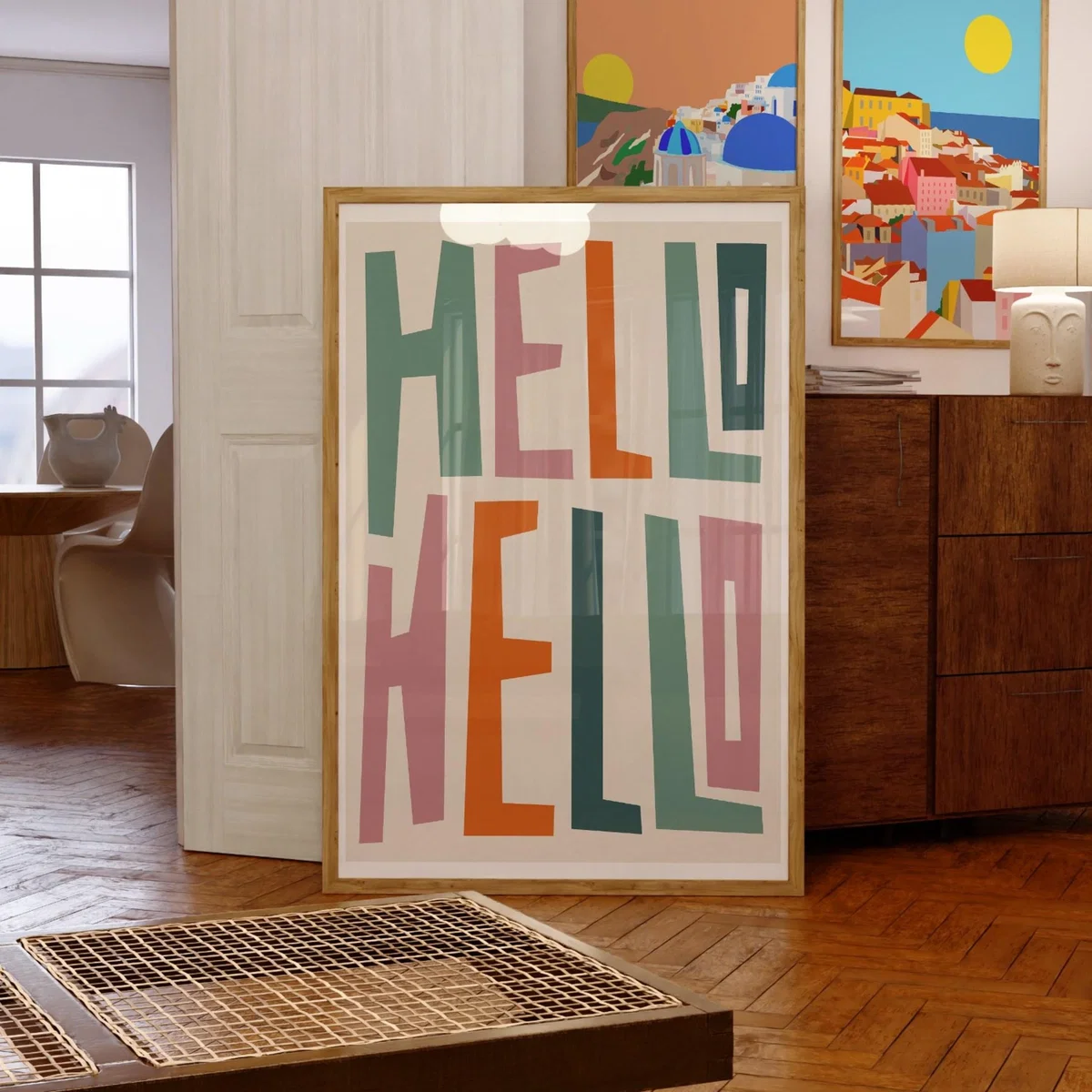 Hello Hello Typography Art Print - A2 Natalie Cass Art – image 2