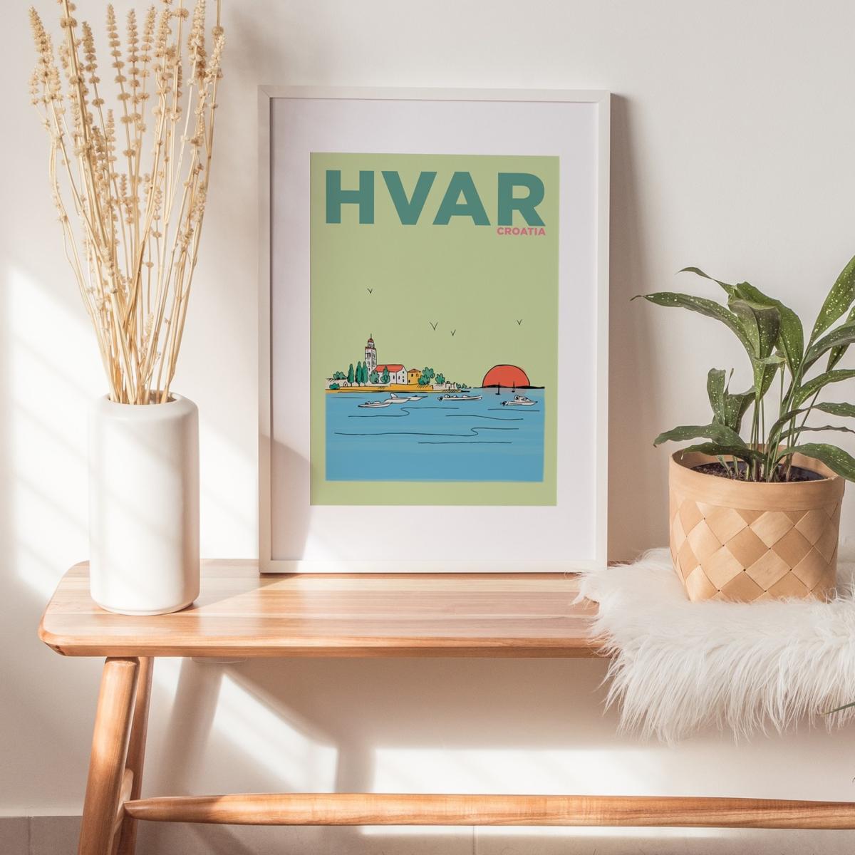 Hvar Croatia - Summer Escapes Print Places & Spaces Art Co. – image 3