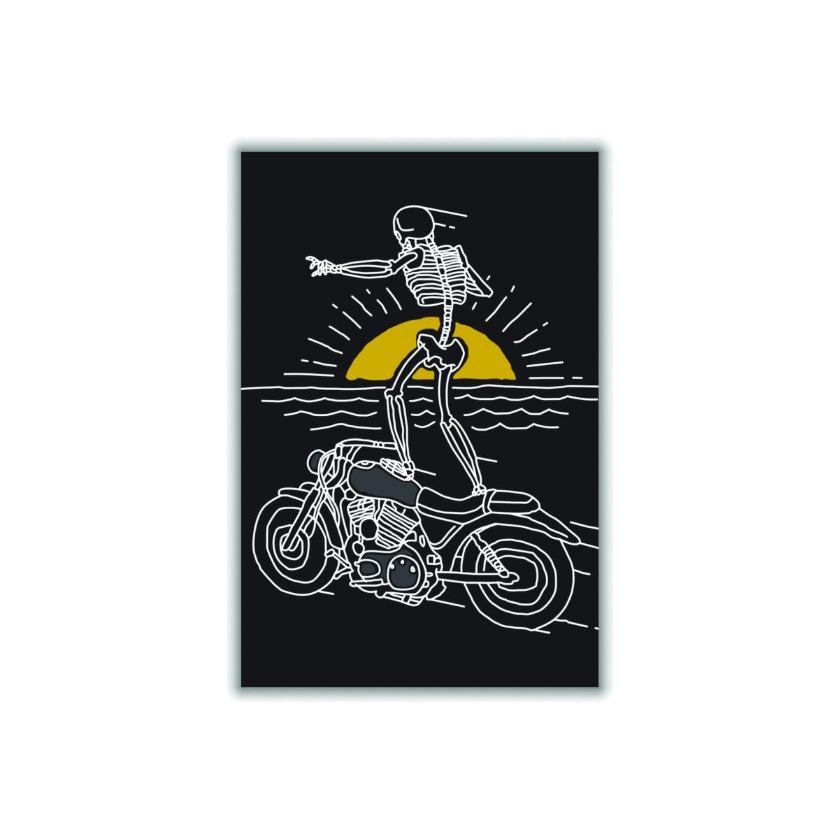 White Freedom Rider A2 420 X 594Mm Stanley Print House – image 1