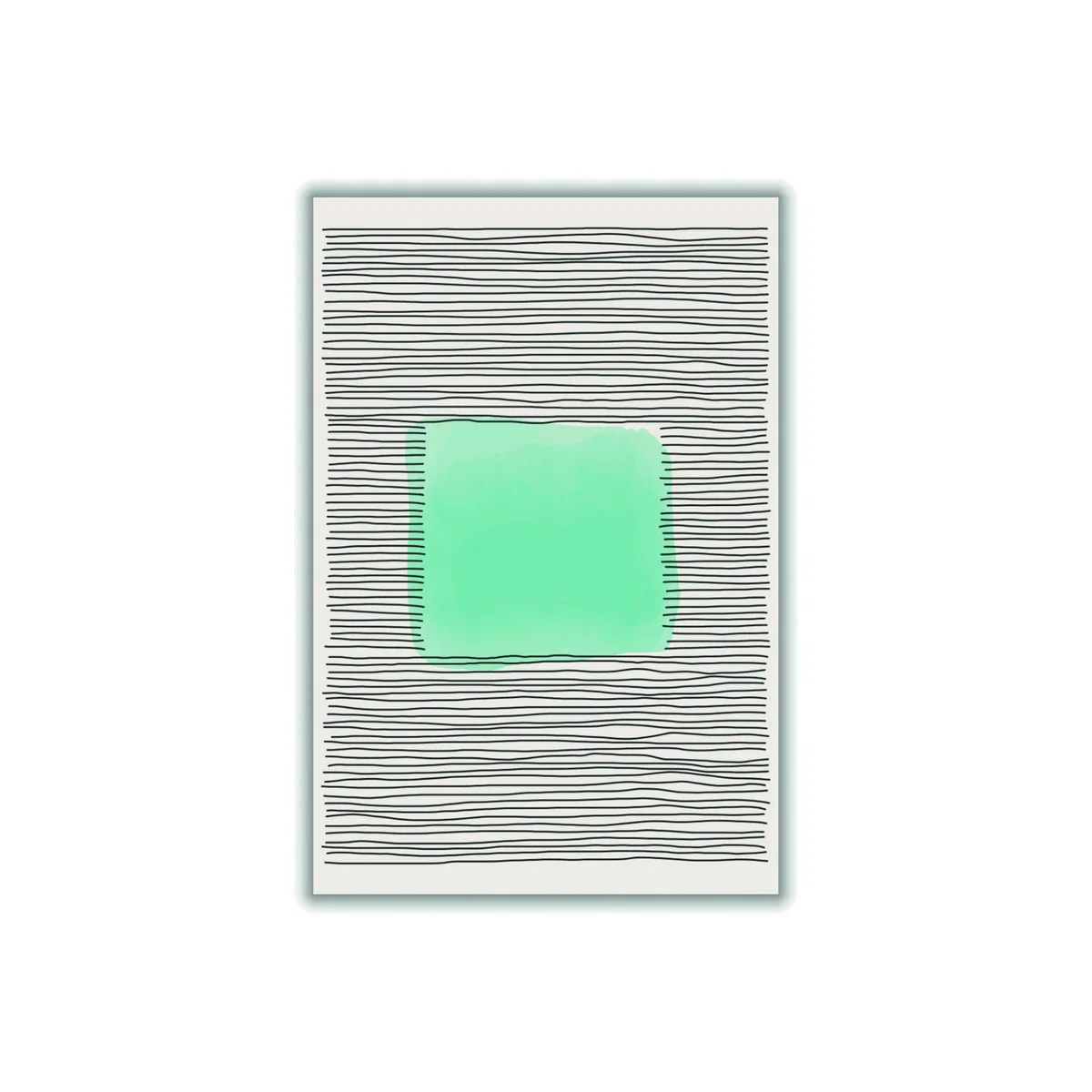 Light Green Abstract #2 Small Stanley Print House – image 1