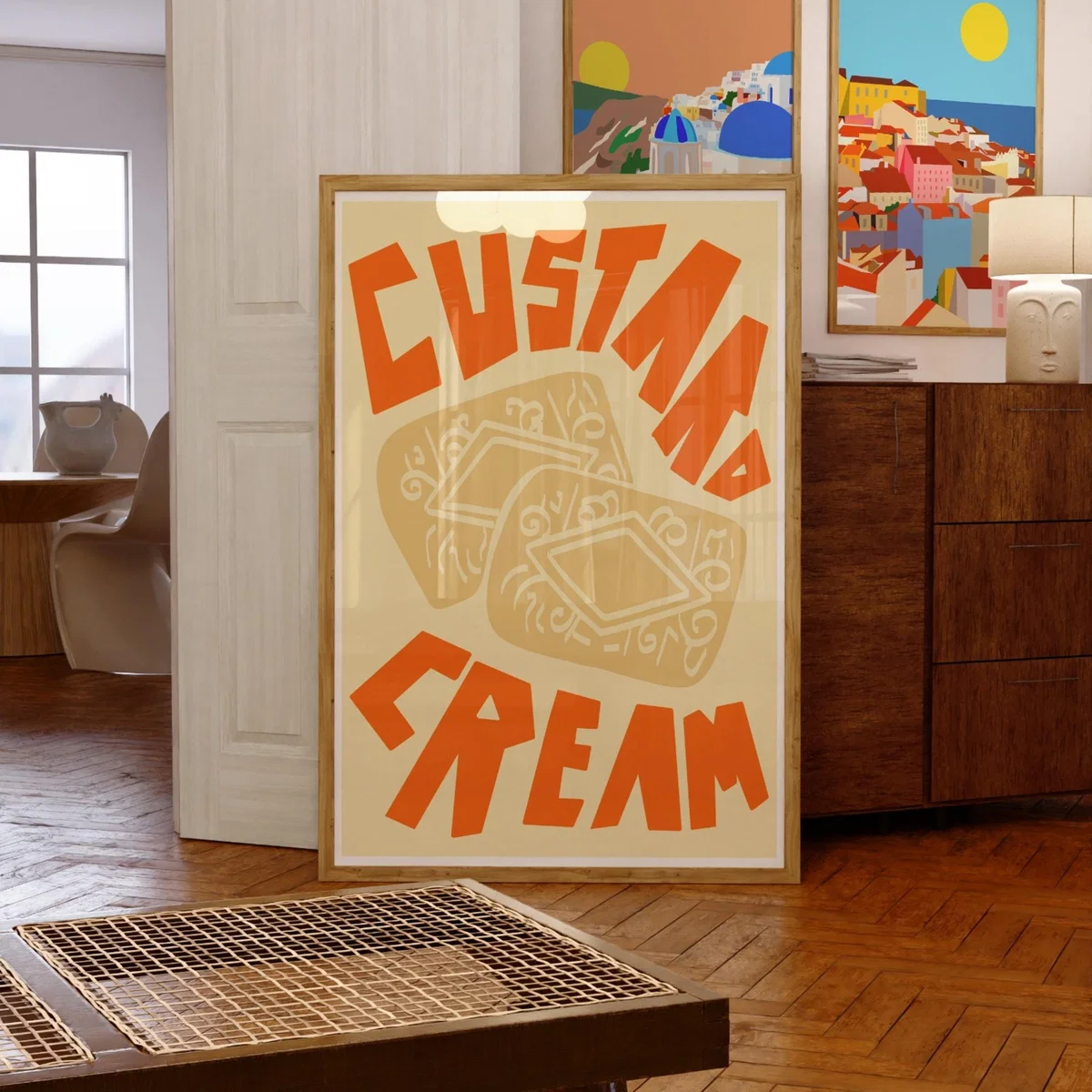Yellow / Orange Custard Cream Art Print - A2 Natalie Cass Art – image 2