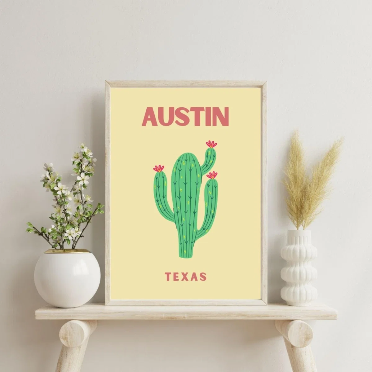 Austin Cactus Bloom Poster | Artchi – image 2