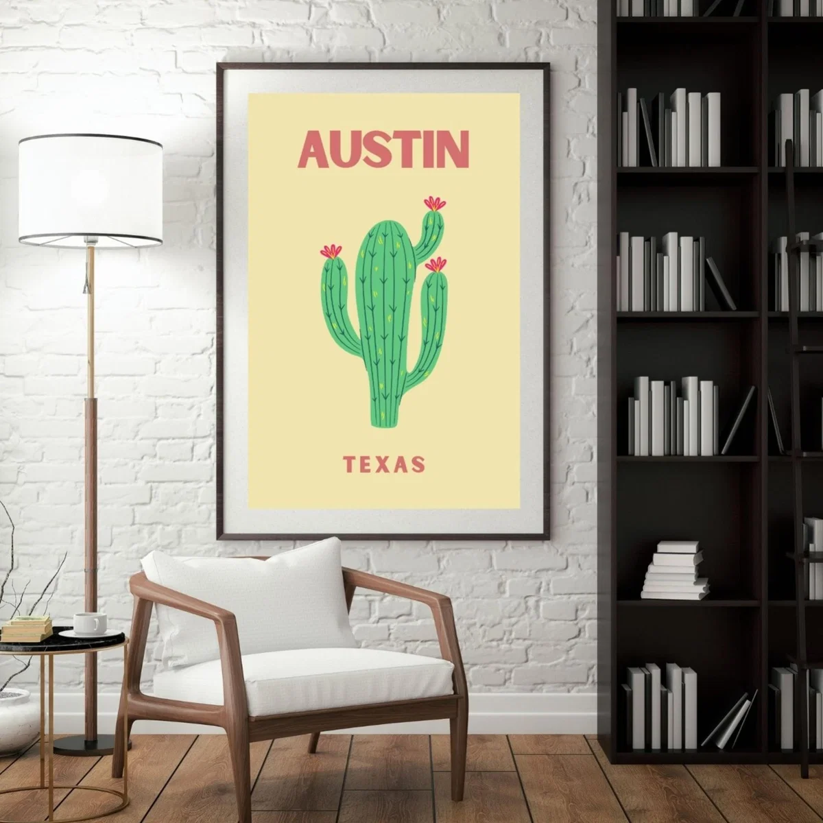 Austin Cactus Bloom Poster | Artchi – image 3