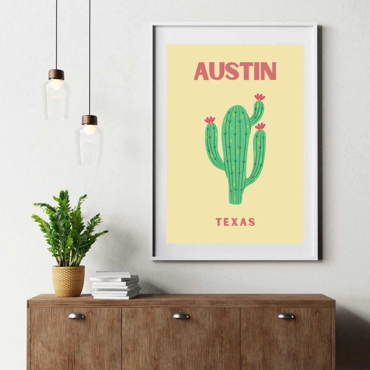 Austin Cactus Bloom Poster | Artchi – image 4