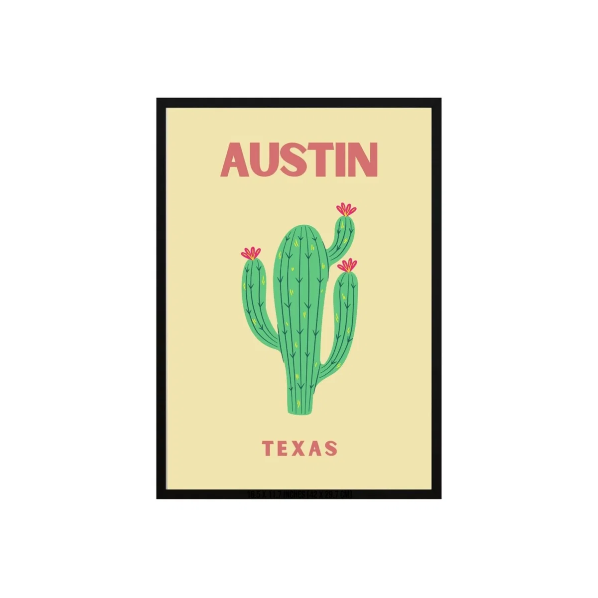 Austin Cactus Bloom Poster | Artchi – image 1