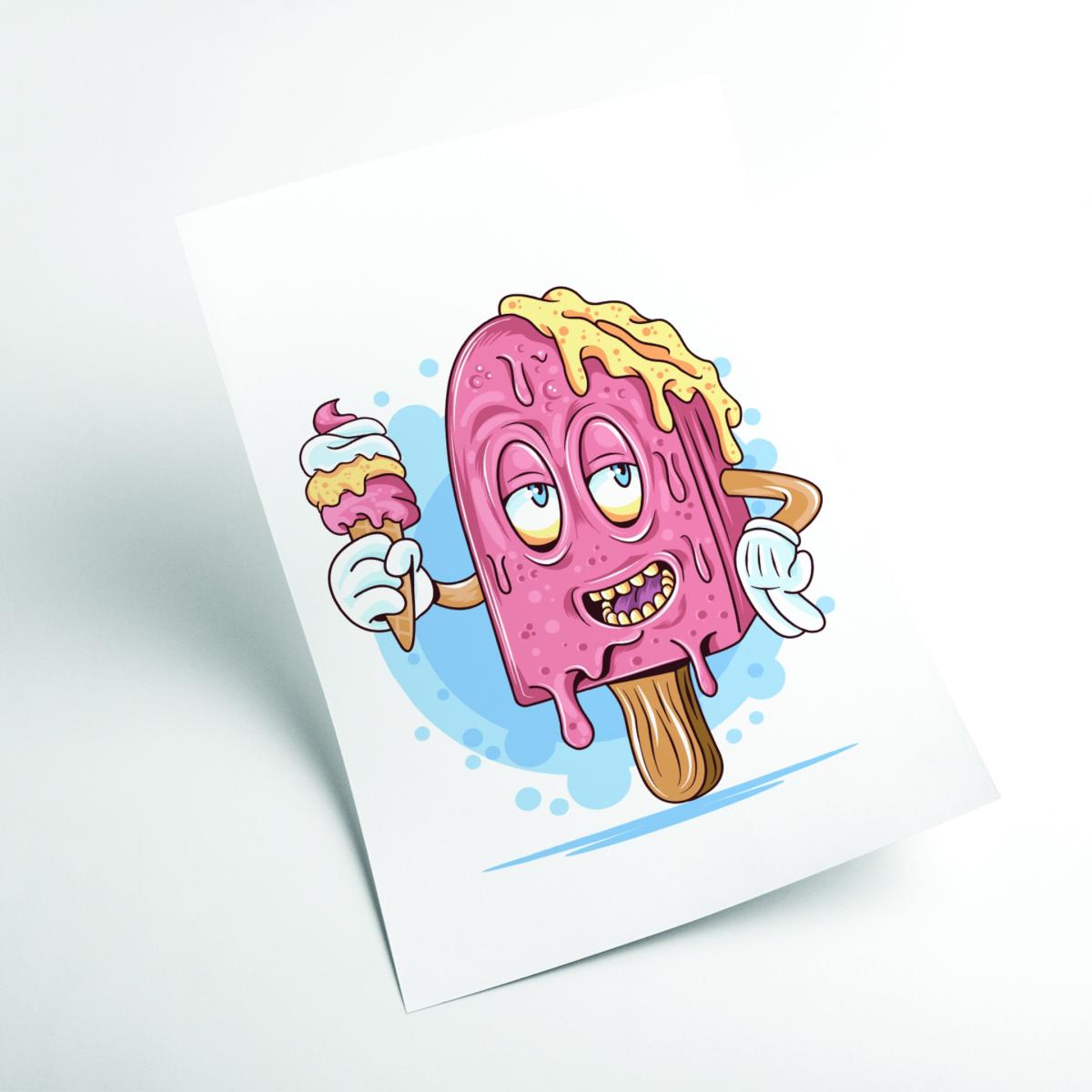 Pink / Purple Don't Let Me Melt A2 420 X 594Mm Stanley Print House – image 2