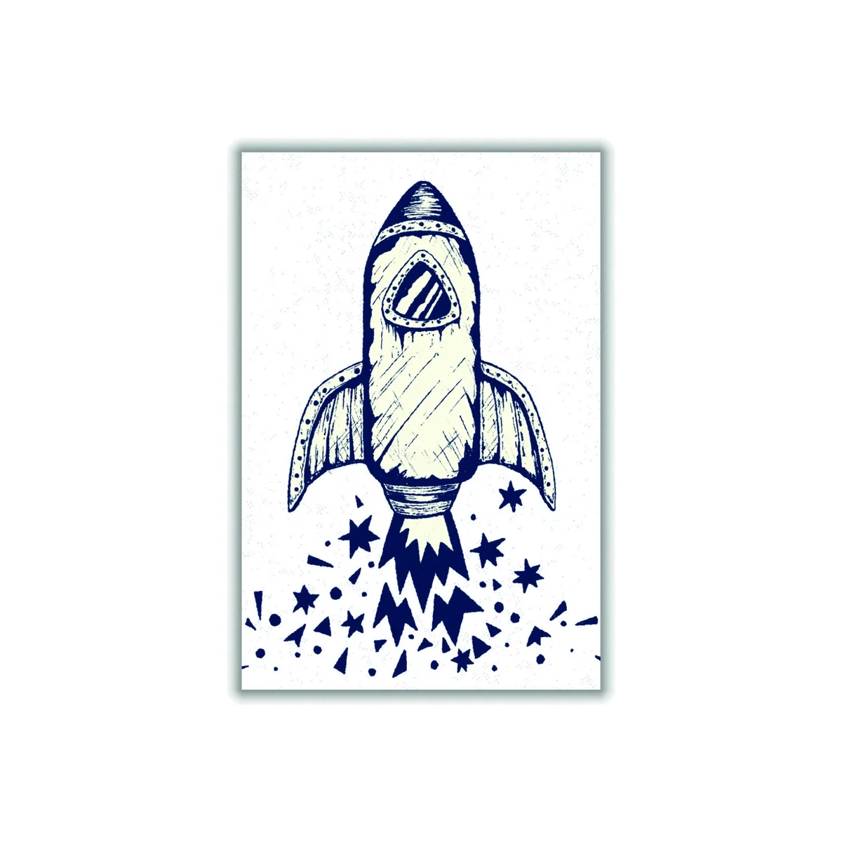 Black 5-4-3-2-1-Blastoff A2 420 X 594Mm Stanley Print House – image 1