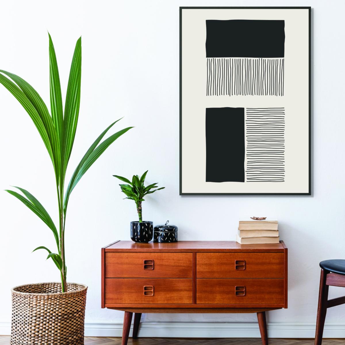 Black Minimalism Shapes 2 A2 420 X 594Mm Stanley Print House – image 3