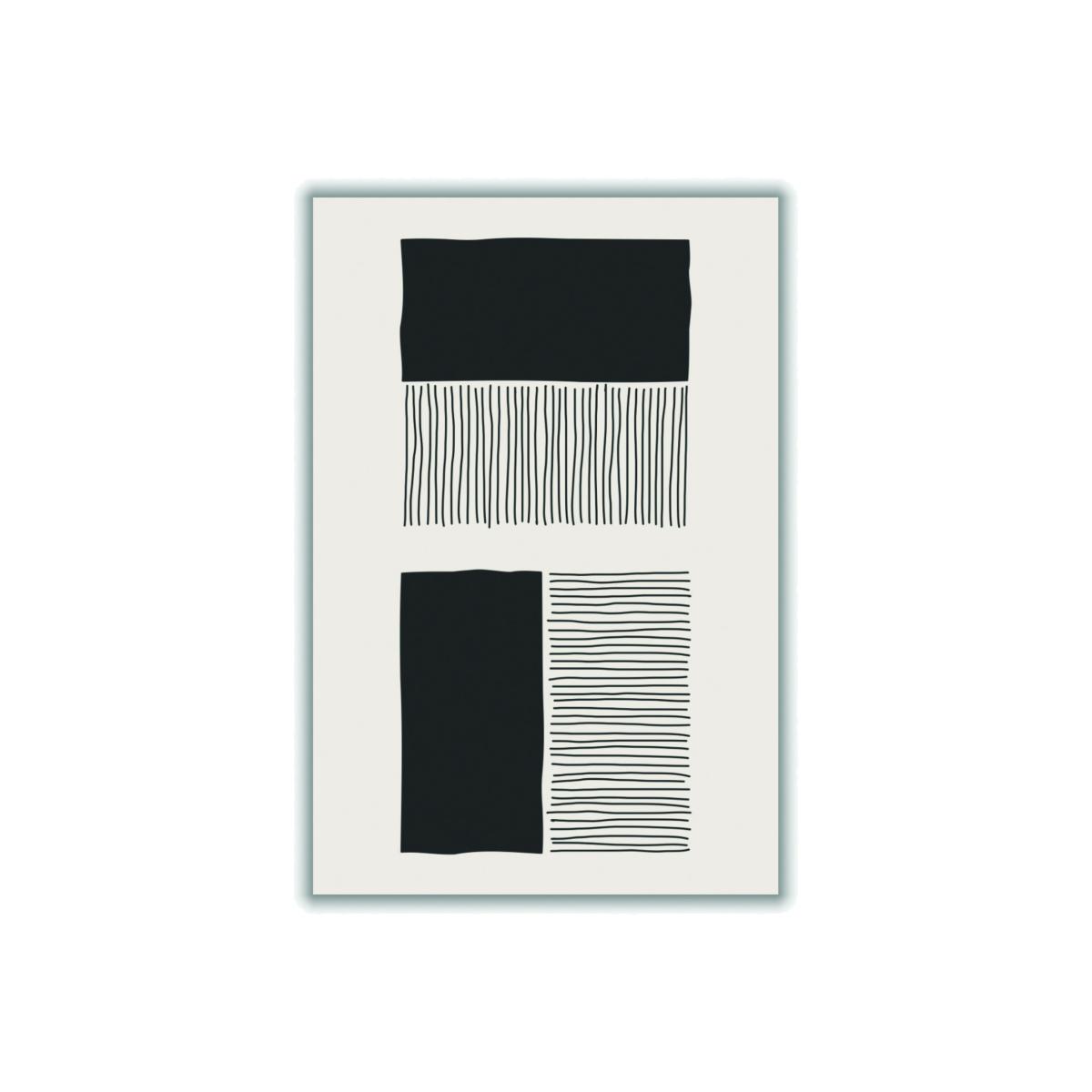 Black Minimalism Shapes 2 A2 420 X 594Mm Stanley Print House – image 1