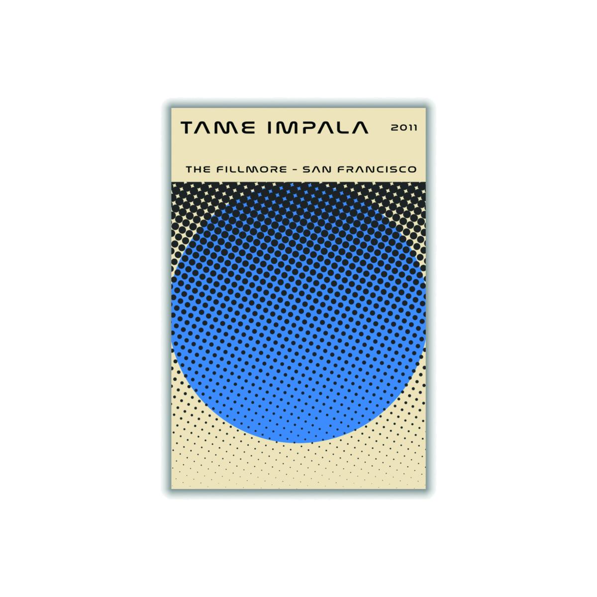 Blue Tame Impala Live In San Francisco A3 297 X 420Mm Stanley Print House – image 1