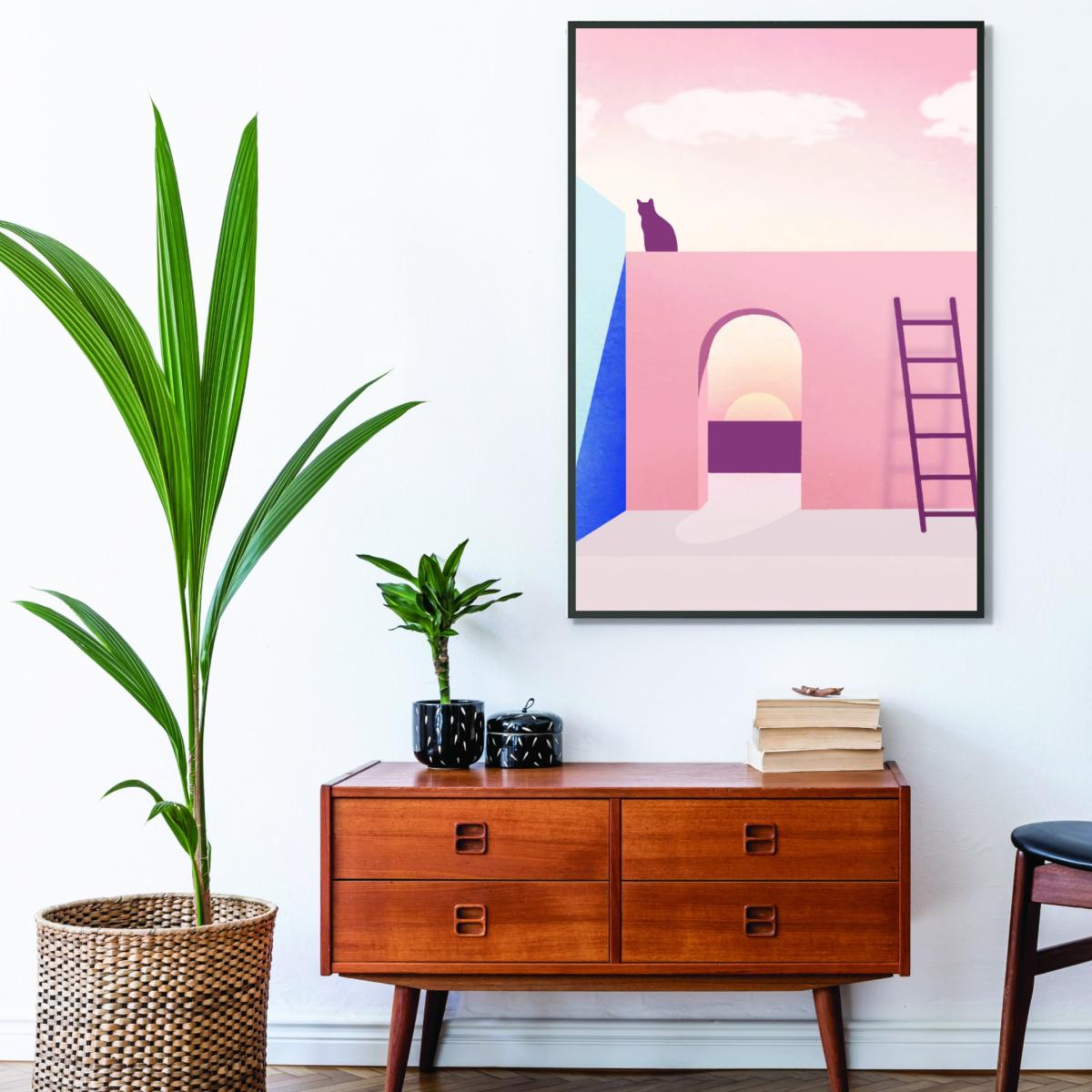 Pink / Purple Boho Minimal Designs #2 A1 594 X 841Mm Stanley Print House – image 3