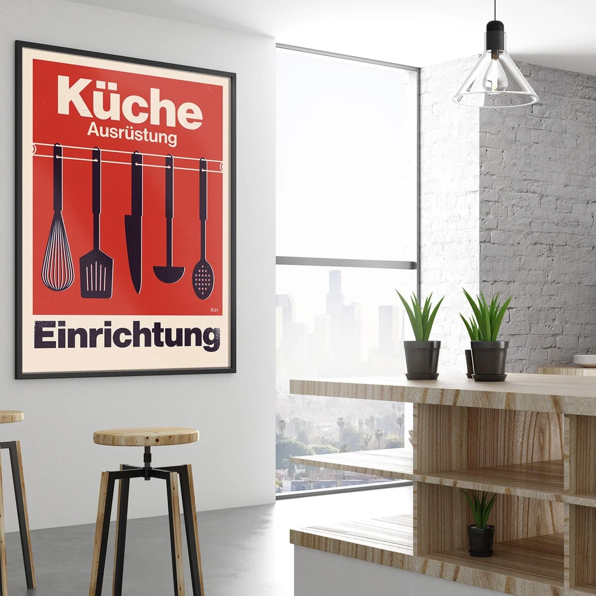 Küche - Modernist Kitchen Poster A1 594 X 841Mm Reign & Hail – image 4