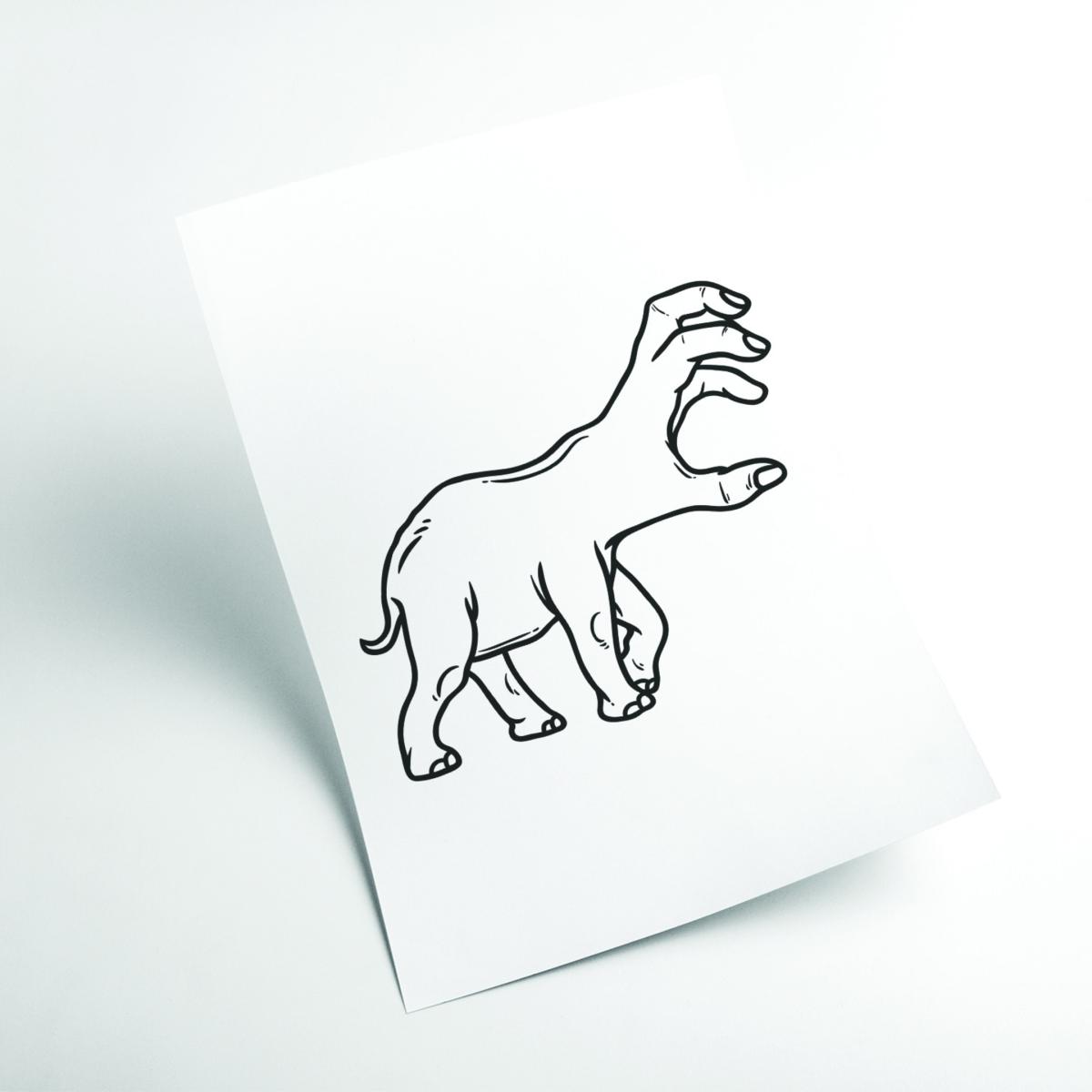 Black Hand-Head A4 210 X 297Mm Stanley Print House – image 2