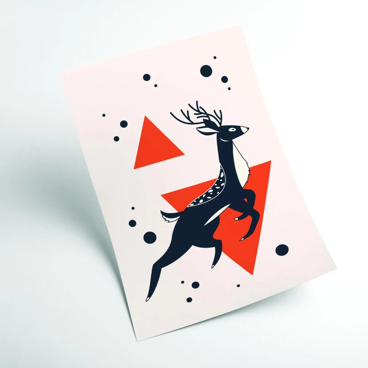 Yellow / Orange Abstract Deer #1 Medium Stanley Print House – image 2
