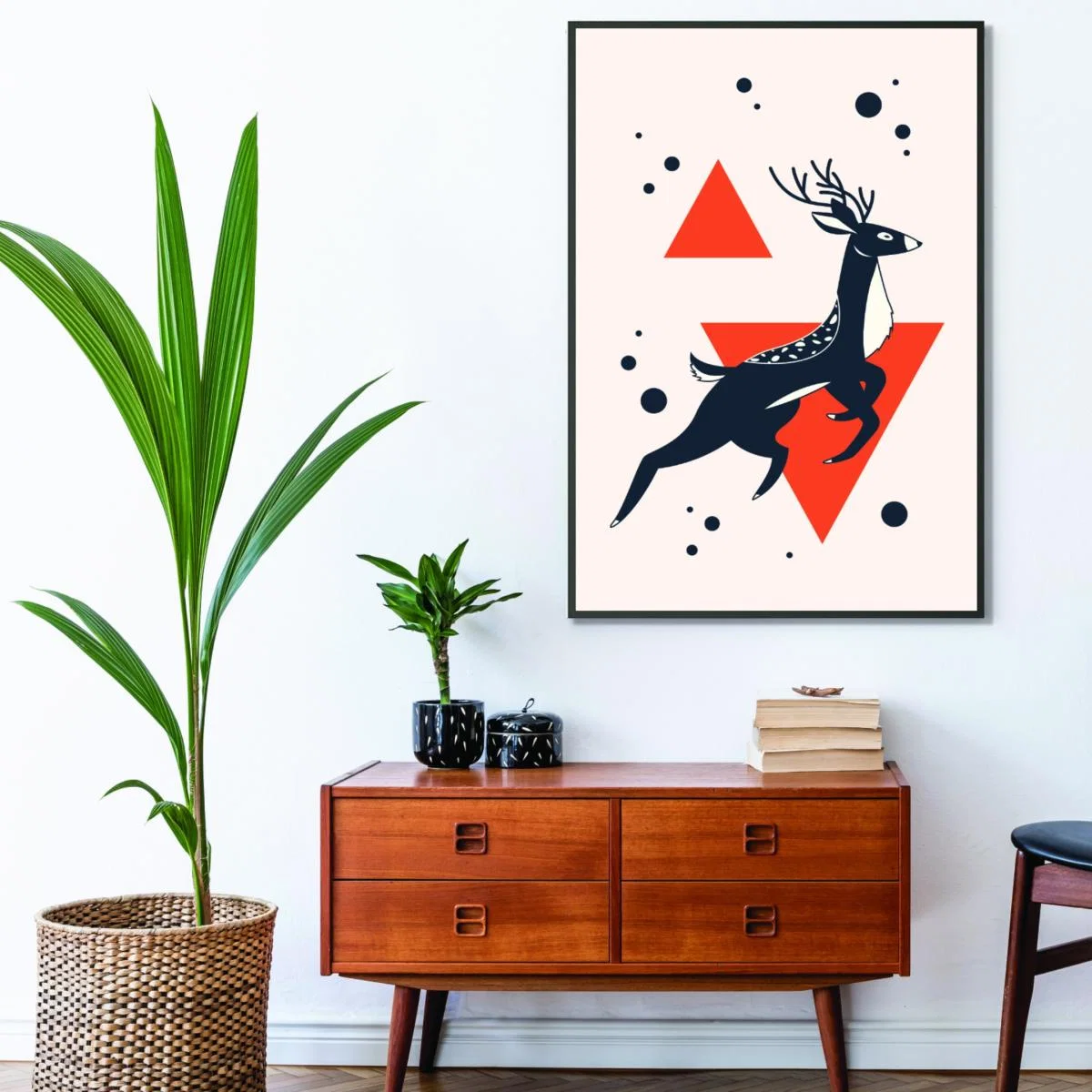 Yellow / Orange Abstract Deer #1 Medium Stanley Print House – image 3