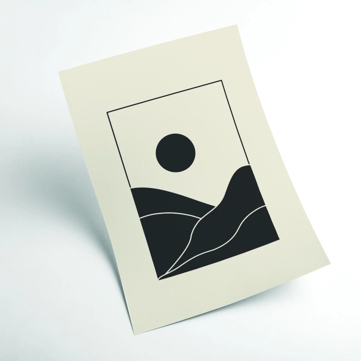 Black Minimal Mountains #4 A4 210 X 297Mm Stanley Print House – image 2