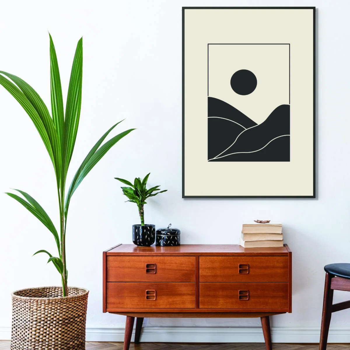 Black Minimal Mountains #4 A4 210 X 297Mm Stanley Print House – image 3