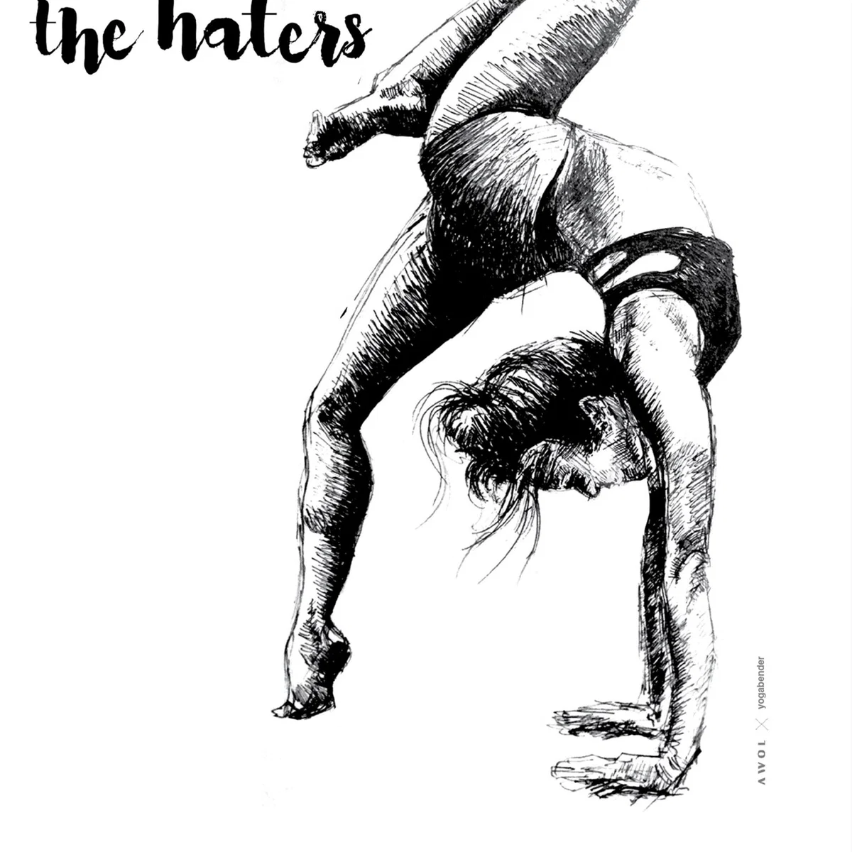 Black / White Shine So Bright You Burn The Haters: Inspirational Life Quote Yoga Art Awol – image 10