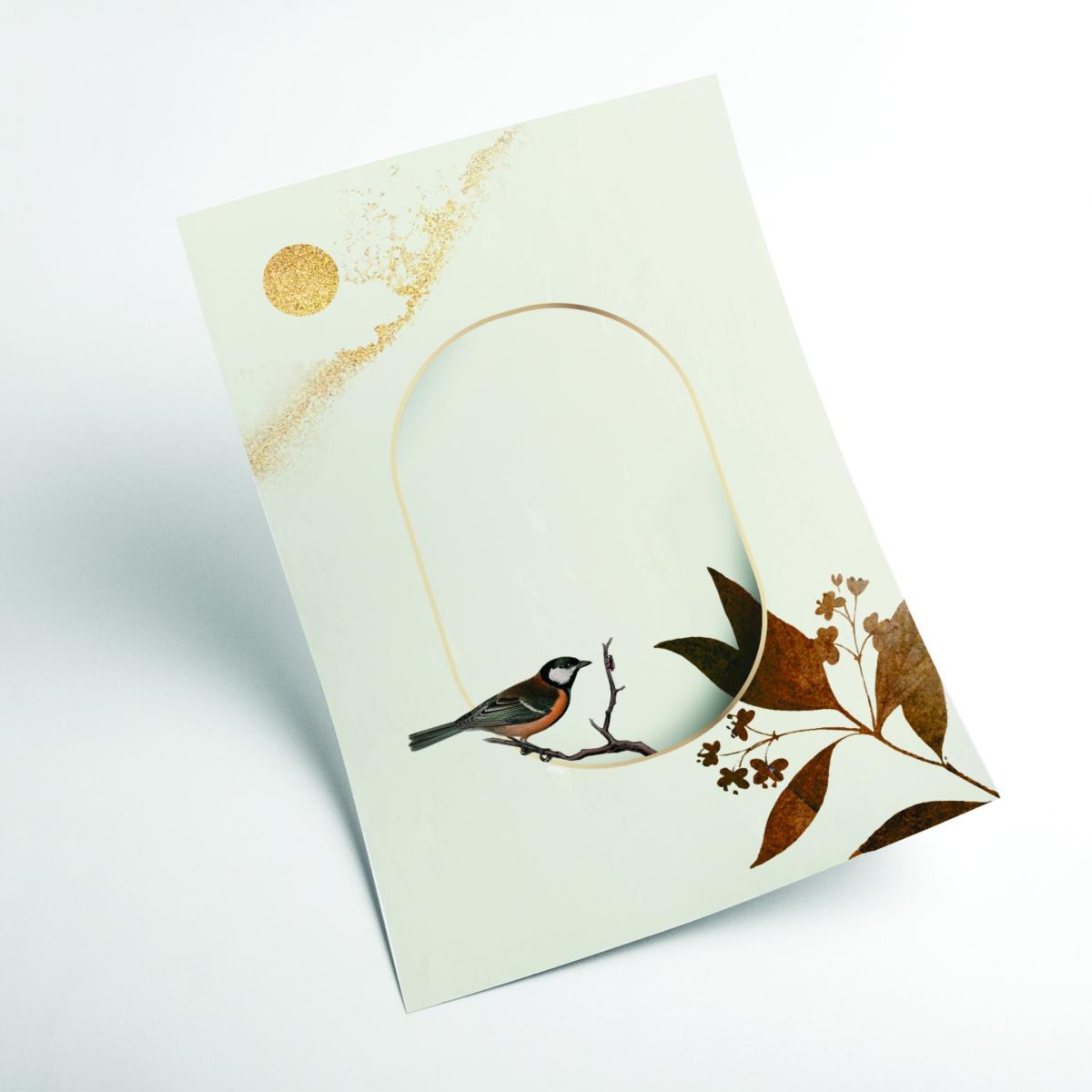 Brown Bird On A Branch A2 420 X 594Mm Stanley Print House – image 2