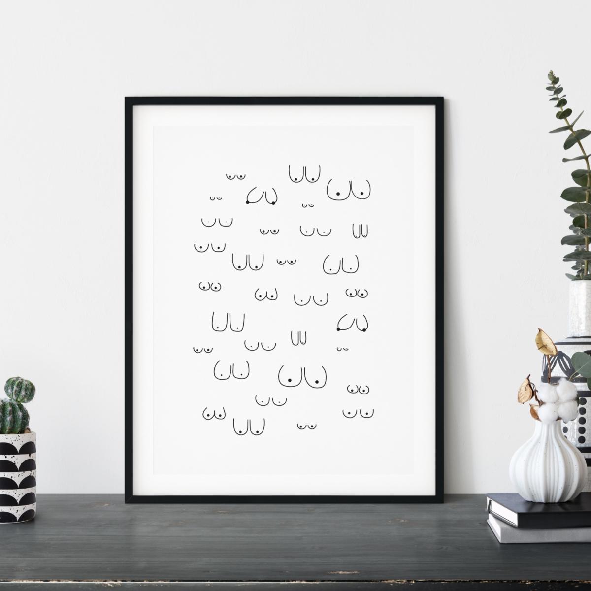 Black Boobs - A4 Art Print Size A4 210 X 297Mm The Native State – image 3