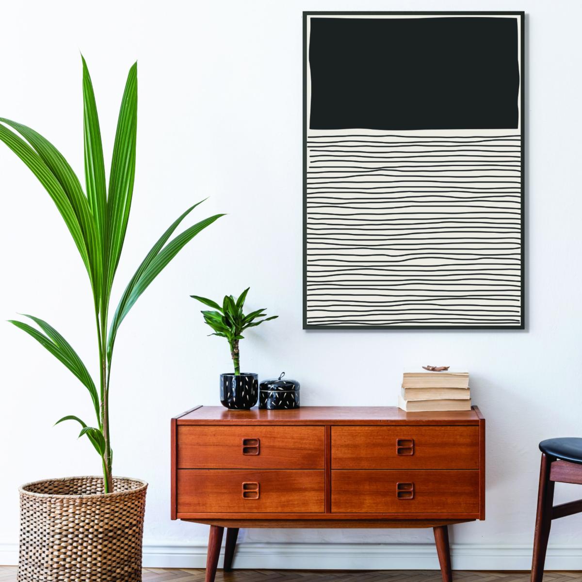 Black Minimal Line Vibes #9 A1 594 X 841Mm Stanley Print House – image 3