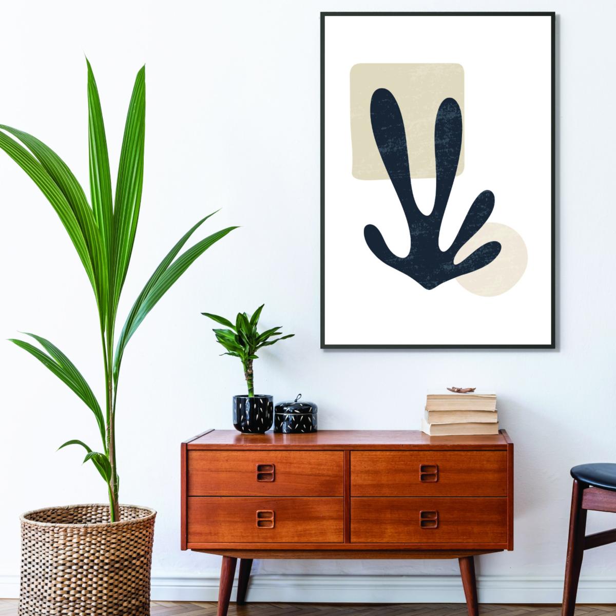 Black Minimal Abstract Algae Ii A1 594 X 841Mm Stanley Print House – image 3