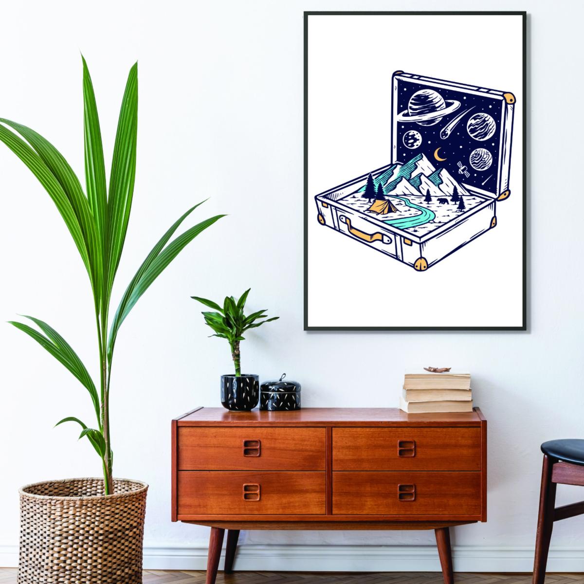 Blue Carry On Carry All Extra Large Stanley Print House – image 3