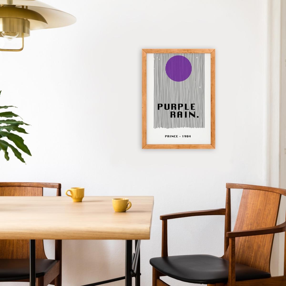 Purple Rain Prince Inspired Retro Giclée Art Print A3 297 X 420Mm Fanclub – image 3