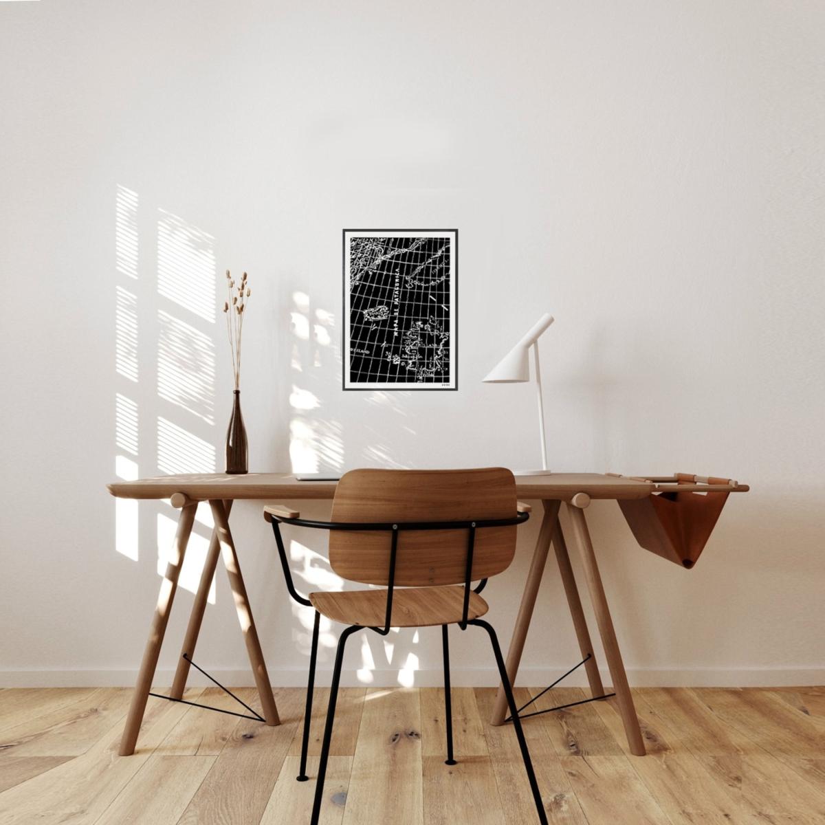 Black / White Modern - Vintage Navigation Map: Illustrated Art Print For The Modern Adventurer Awol – image 7