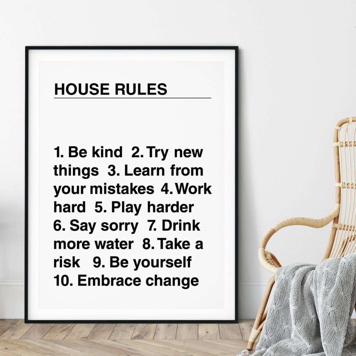 Black House Rules - A2 Poster Size A2 420 X 594Mm The Native State – image 2