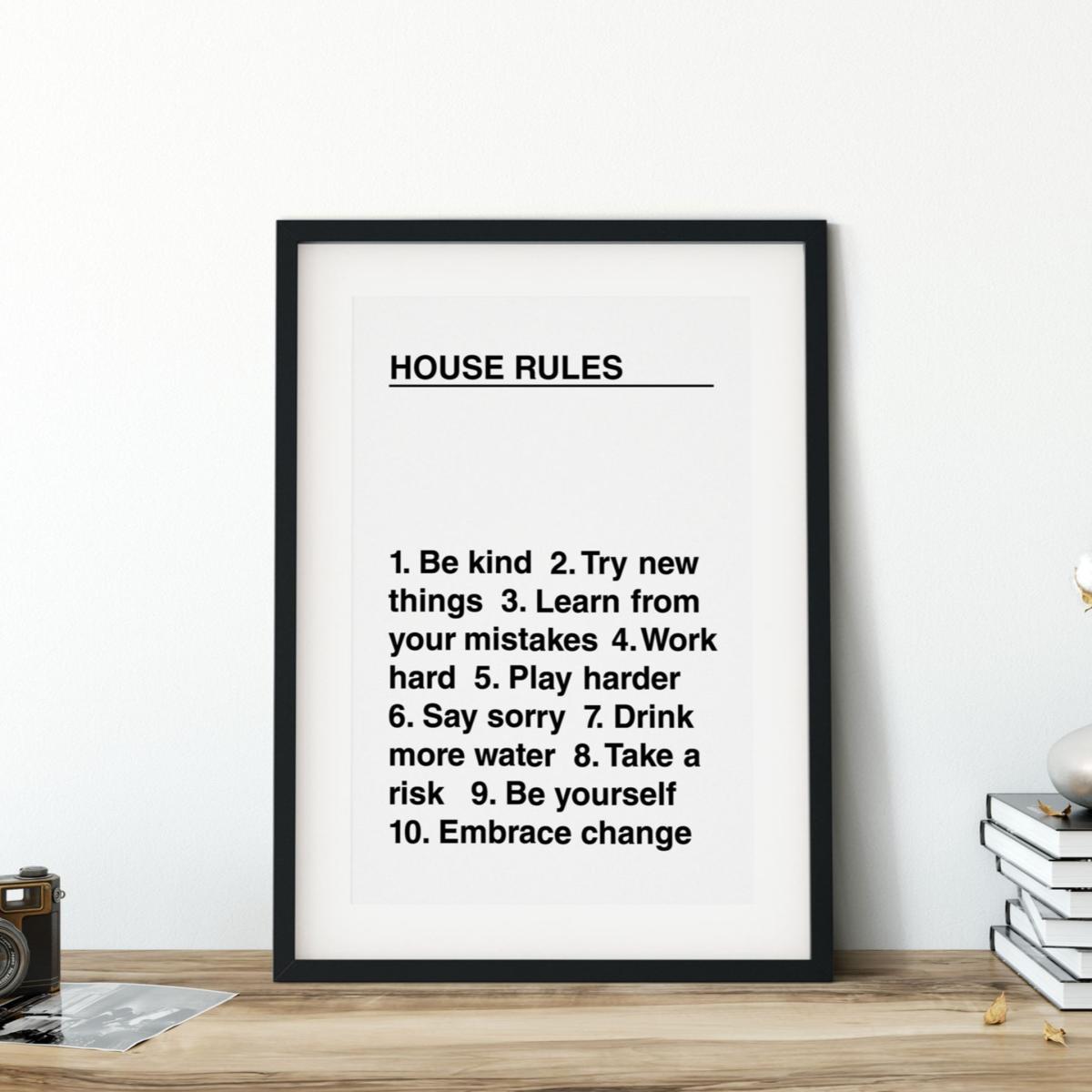 Black House Rules - A2 Poster Size A2 420 X 594Mm The Native State – image 3