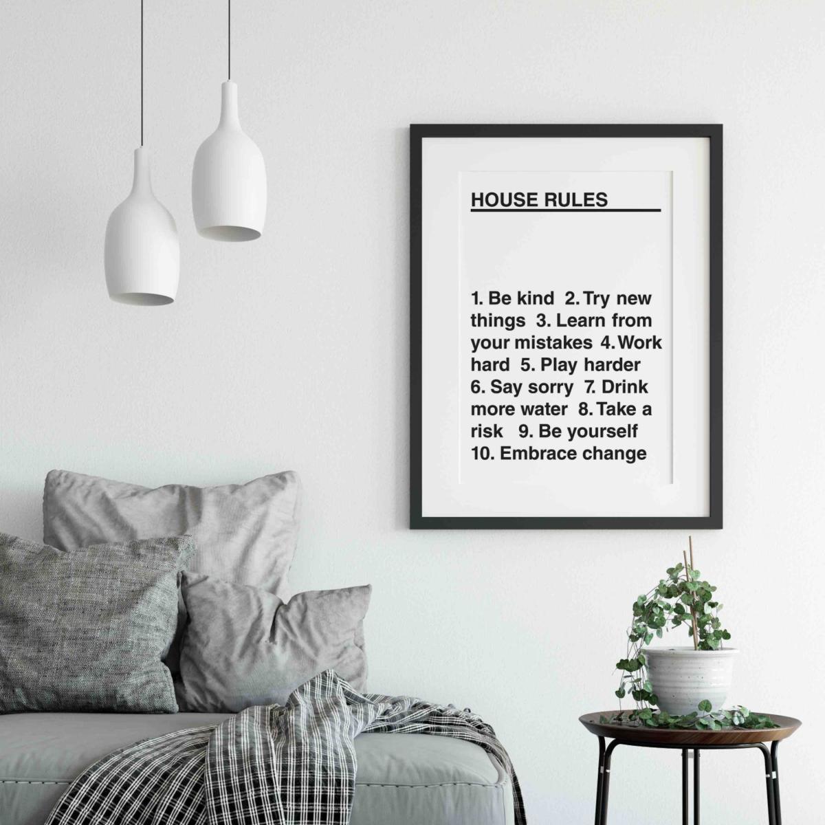 Black House Rules - A2 Poster Size A2 420 X 594Mm The Native State – image 4