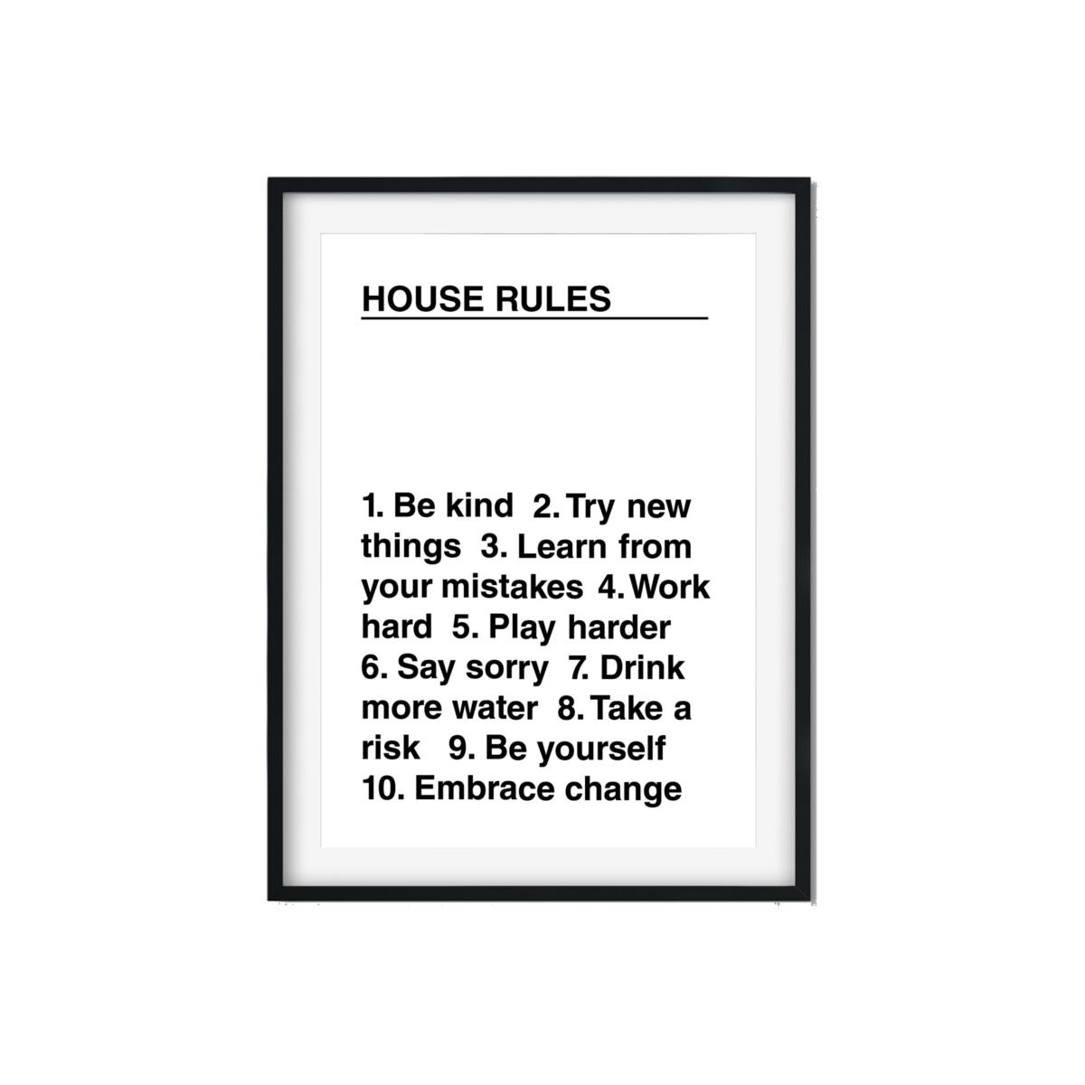 Black House Rules - A2 Poster Size A2 420 X 594Mm The Native State – image 1