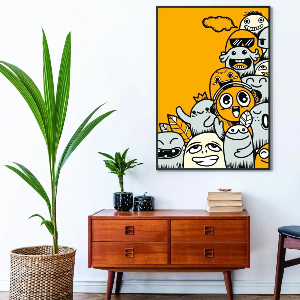 Yellow / Orange Happiness Comes In Many Forms Large Stanley Print House – image 3
