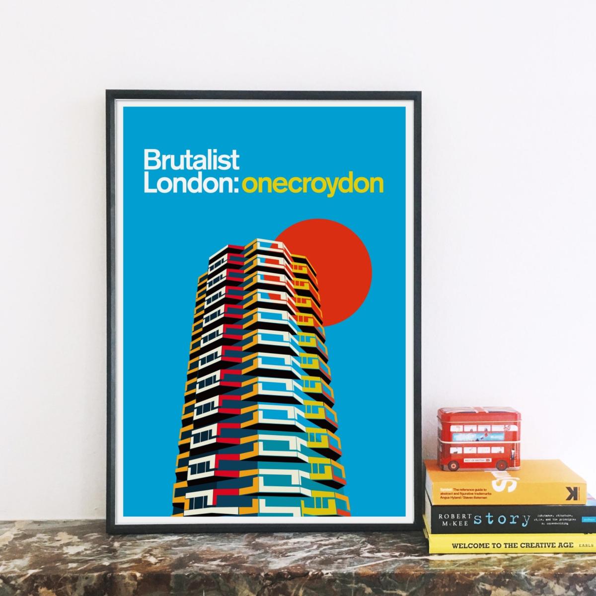 One Croydon Art Print A3 297 X 420Mm Eye for London Prints – image 2