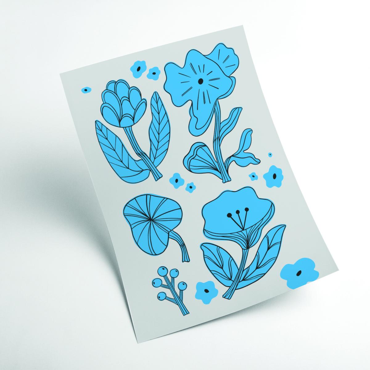 Blue Flowers Large Stanley Print House – image 2