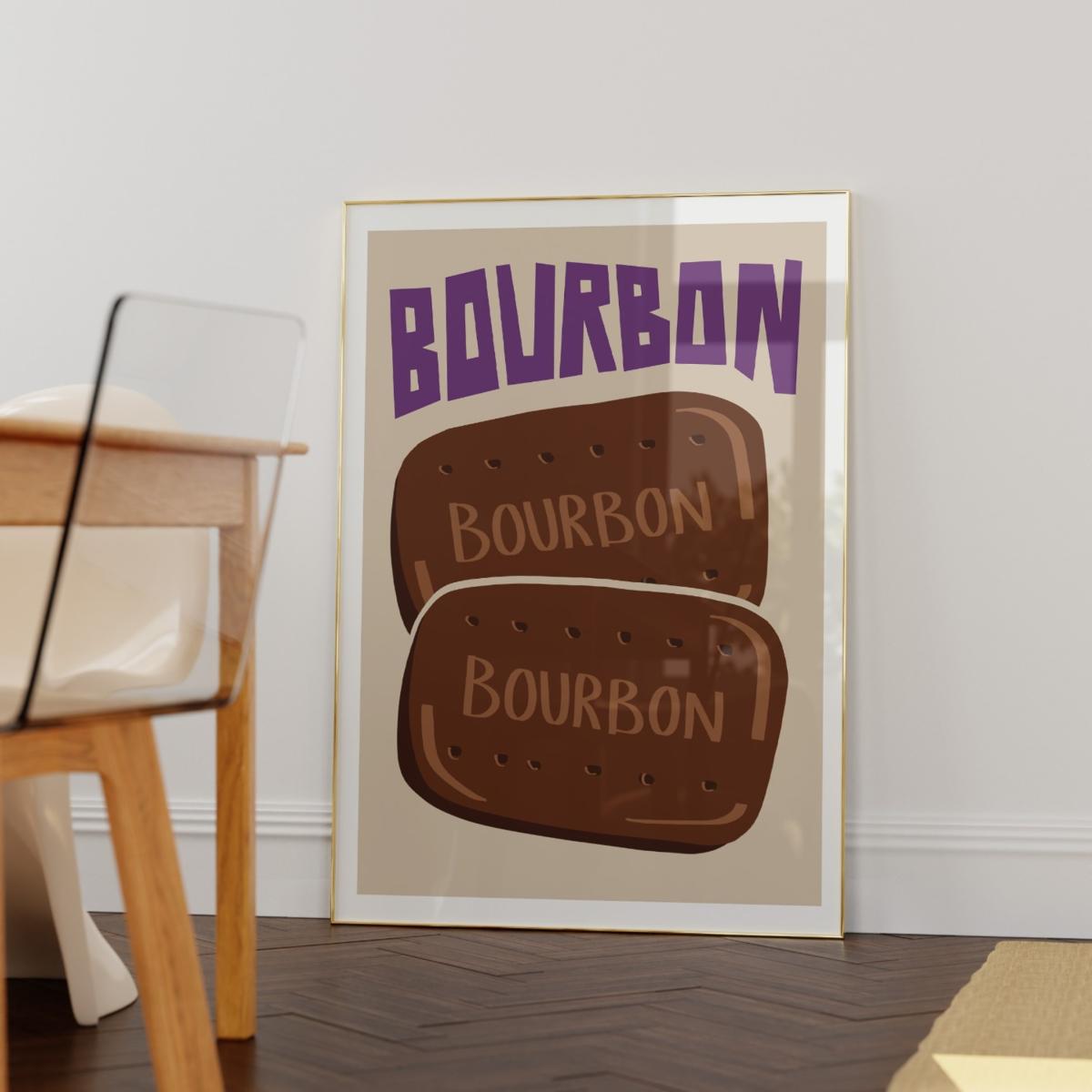 Brown / Neutrals / Pink Bourbon Biscuit Art Print - A2 Natalie Cass Art – image 2