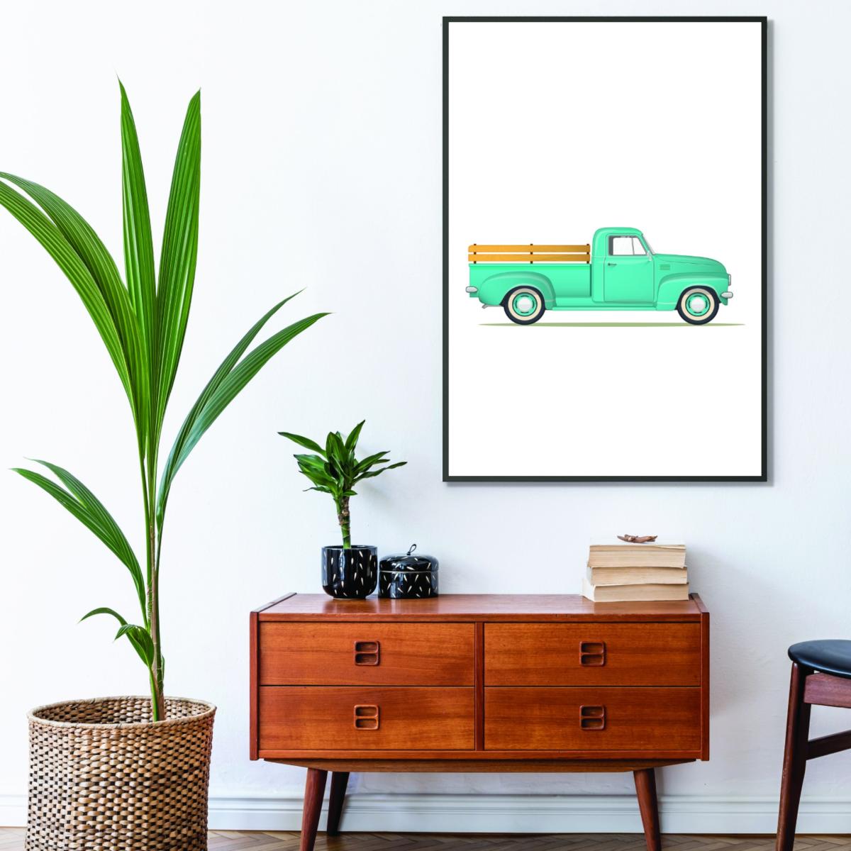Blue Old Trusty Pickup A4 210 X 297Mm Stanley Print House – image 3