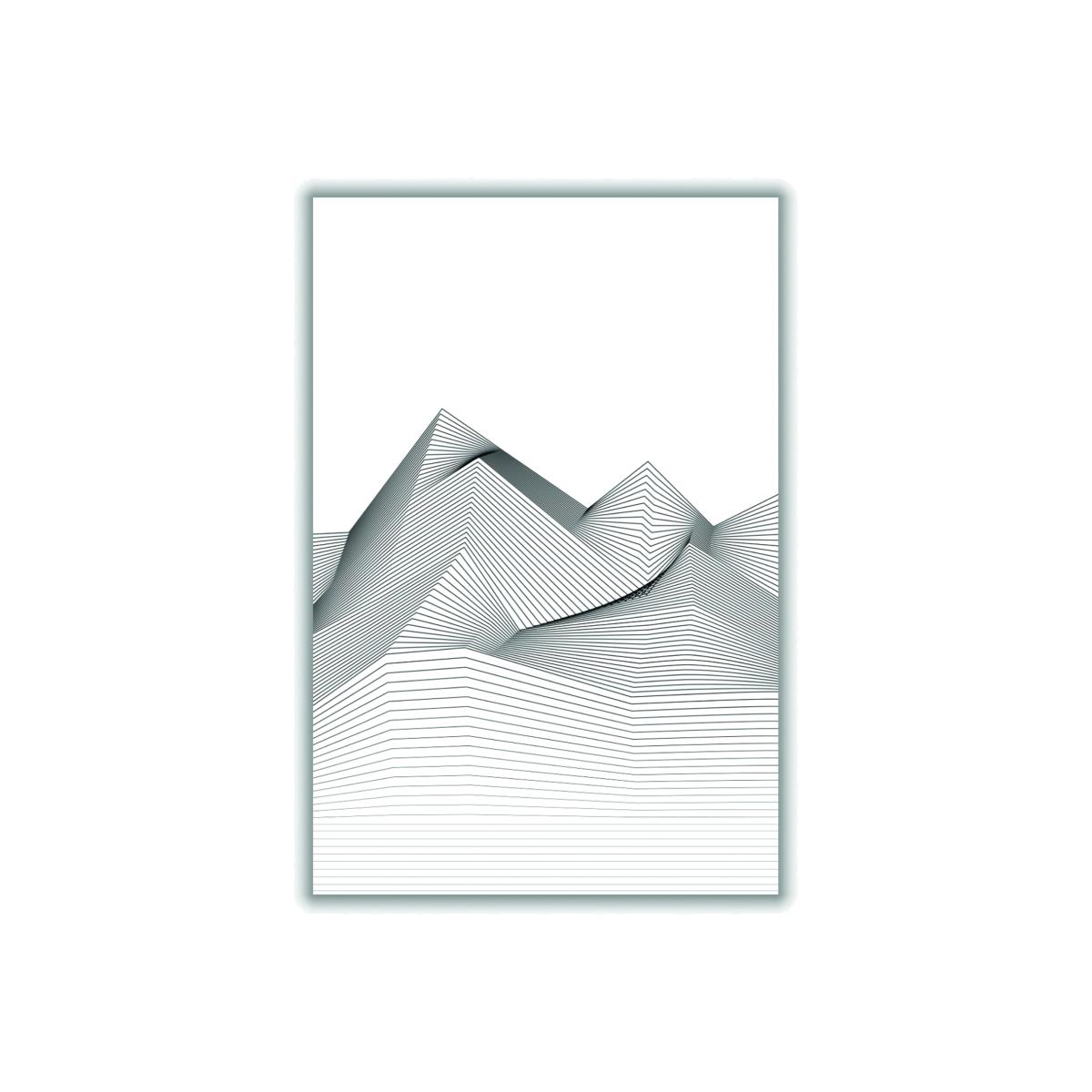 Grey Line Mountains Large Stanley Print House – image 1